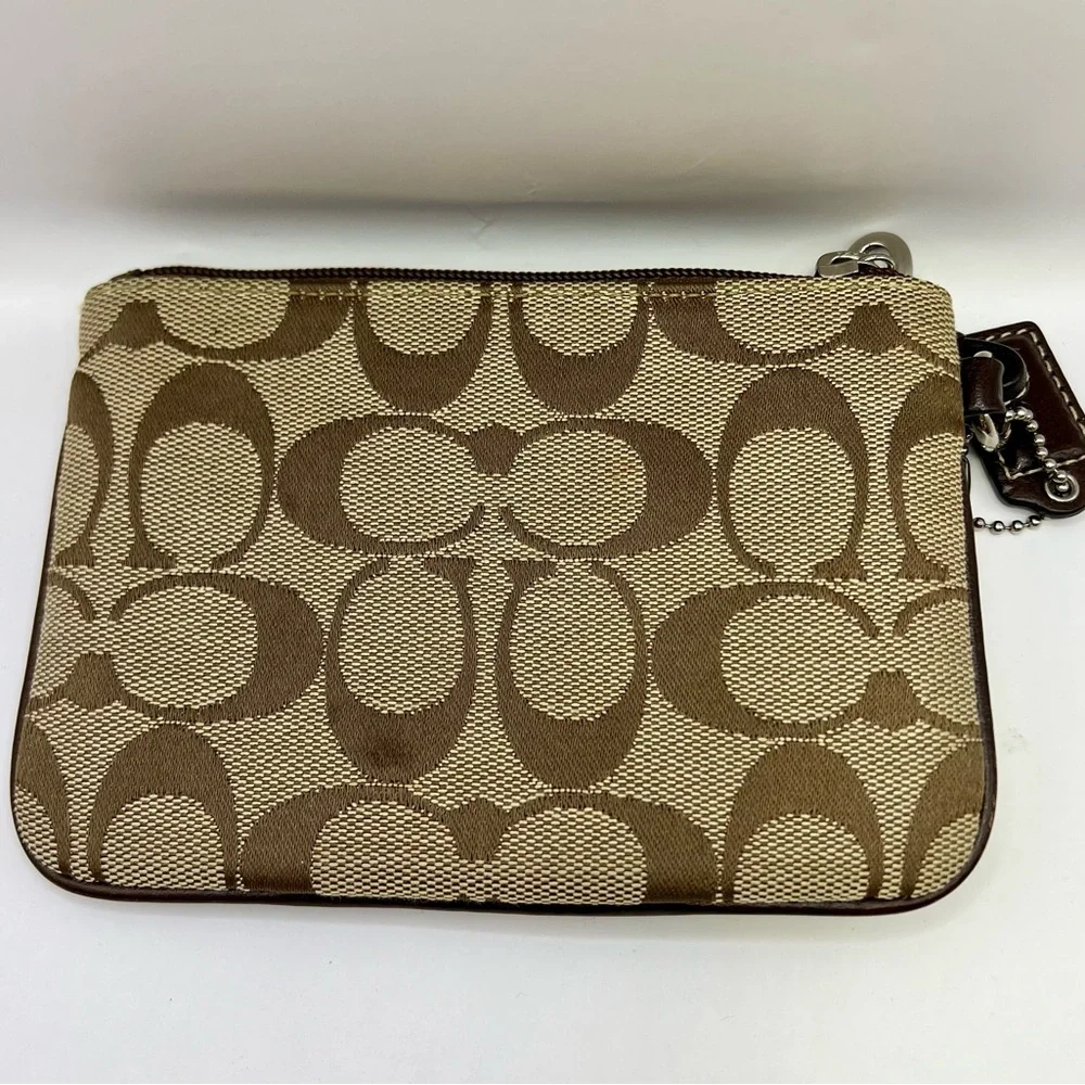 Coach Brown Signature Wristlet - Picture 3 of 11